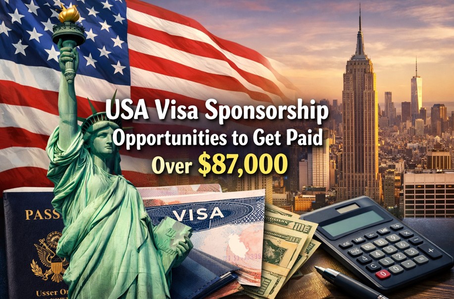 USA Visa Sponsorship Opportunities to Get Paid Over $87,000